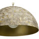 Tara LED Antique Gold / White Grey Pendant Ceiling Light
